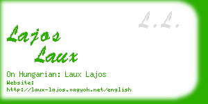 lajos laux business card